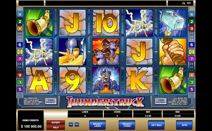 MicroGaming Thunderstruck Slot Reels