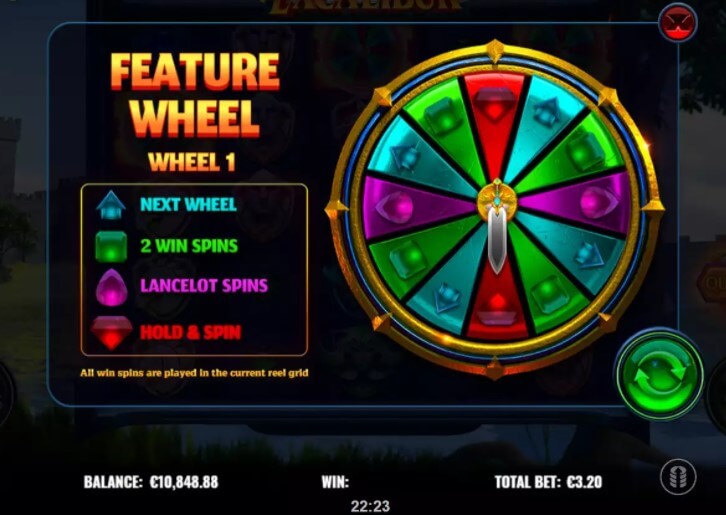 Towering Pays Excalibur Online Slot Game Features