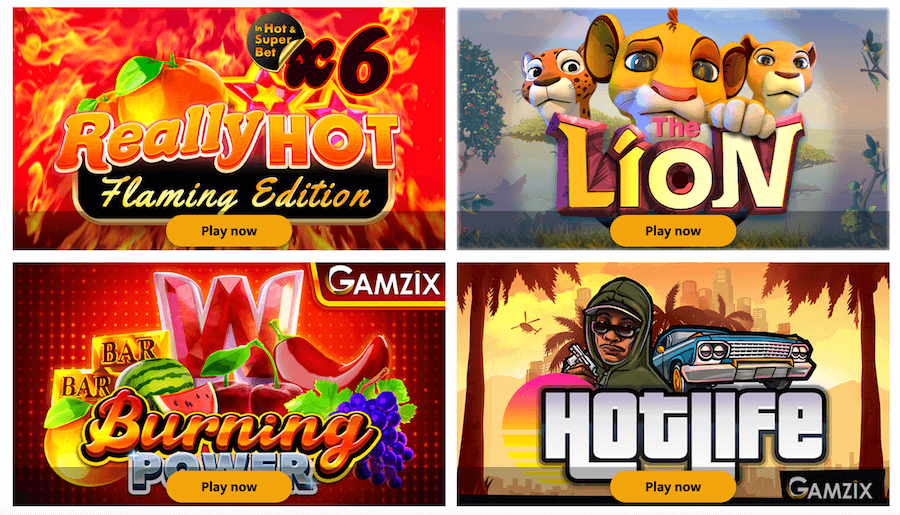 Tragamonedas más populares de Gamzix