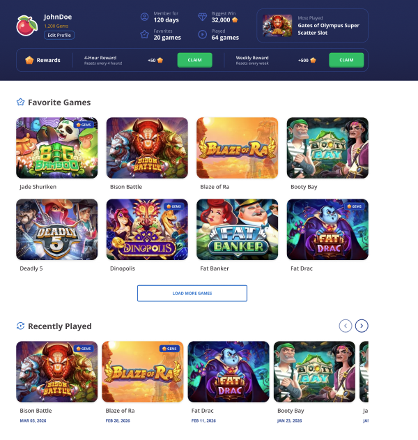 slotsmate account profile
