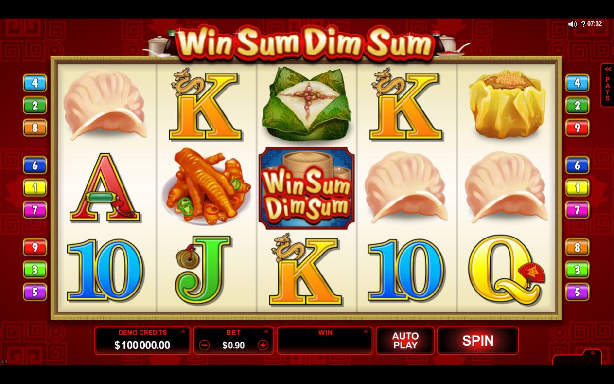 Microgaming Win Sum Dim Sum Slot Reels