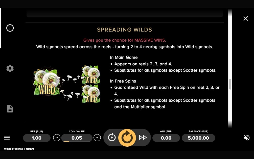 NetEnt Wings of Riches Wilds