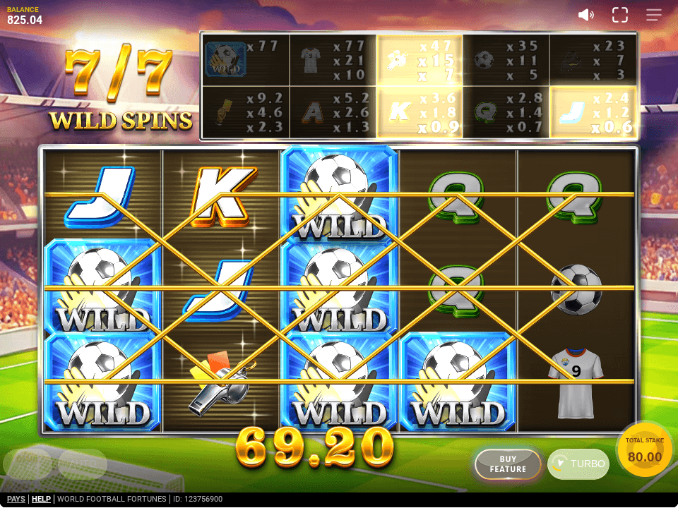 World Football Fortunes Bonus Round Screenshot